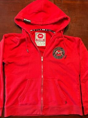 VIXXON Red Zip-Up Hoodie